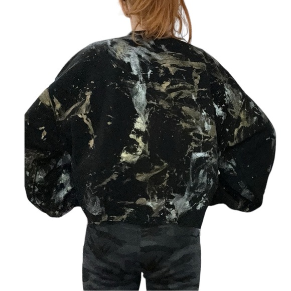 Upcycled Britney Spears Metallic Painted Sequinned Sweatshirt - Picture 4 of 8